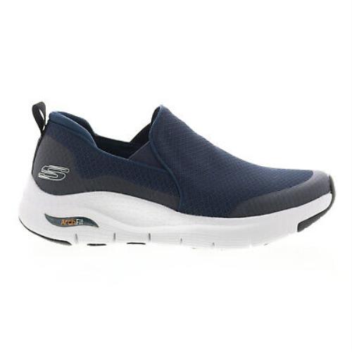 Skechers Arch Fit Banlin 232043 Mens Blue Canvas Lifestyle Sneakers Shoes