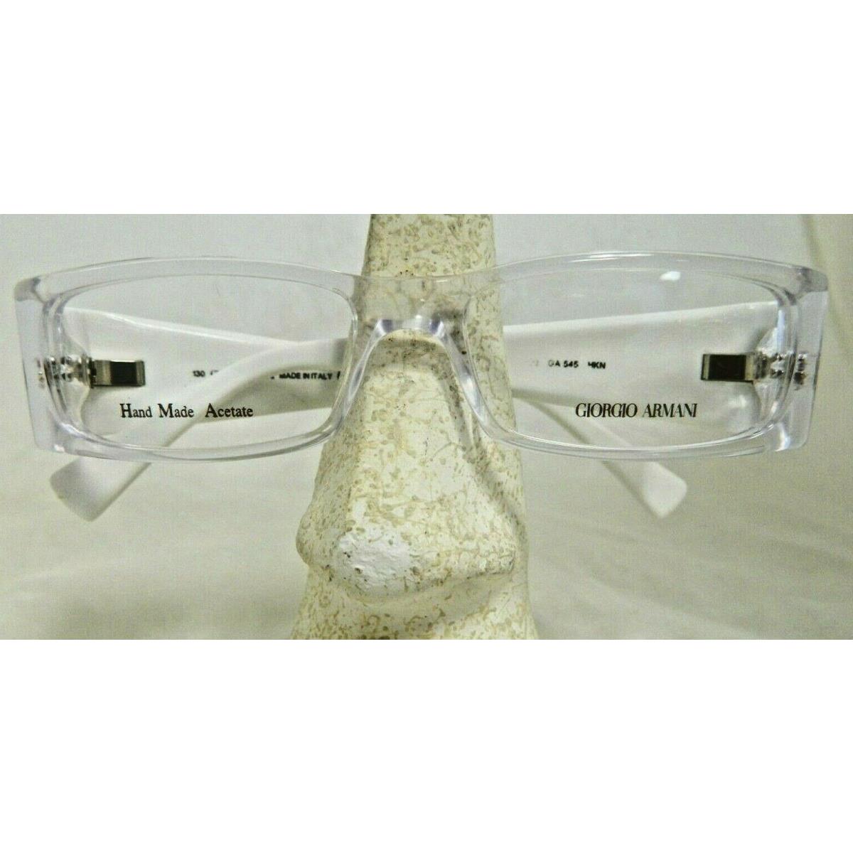 Giorgio Armani GA 545 Eyeglasses Frame White Translucent Hkn Italy