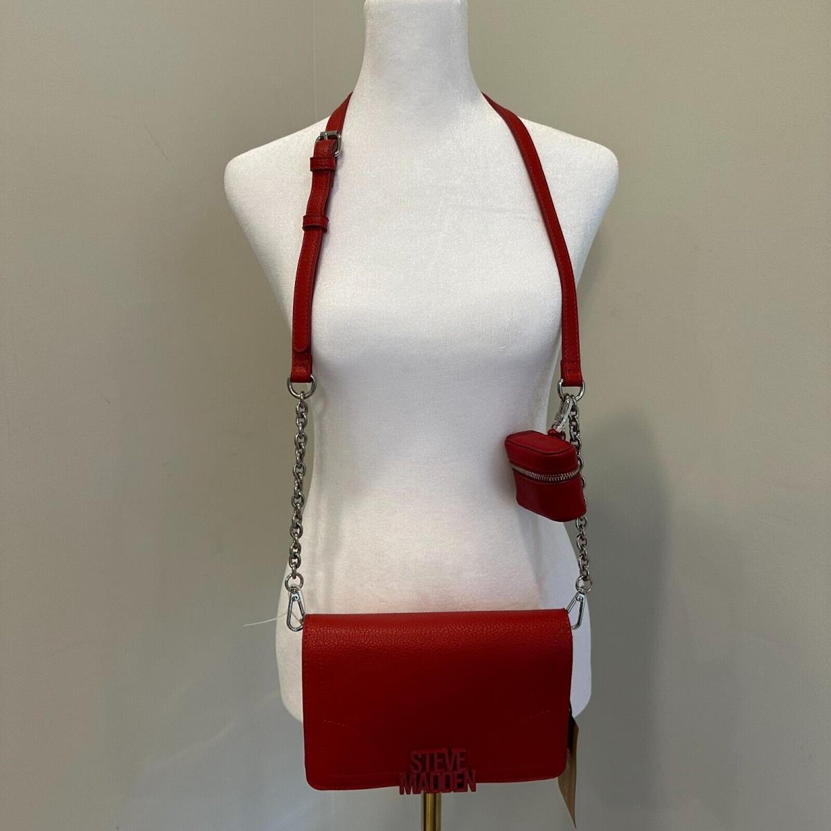 Steve Madden Chevy Red Bcara Crossbody Bag Clutch 193624596001