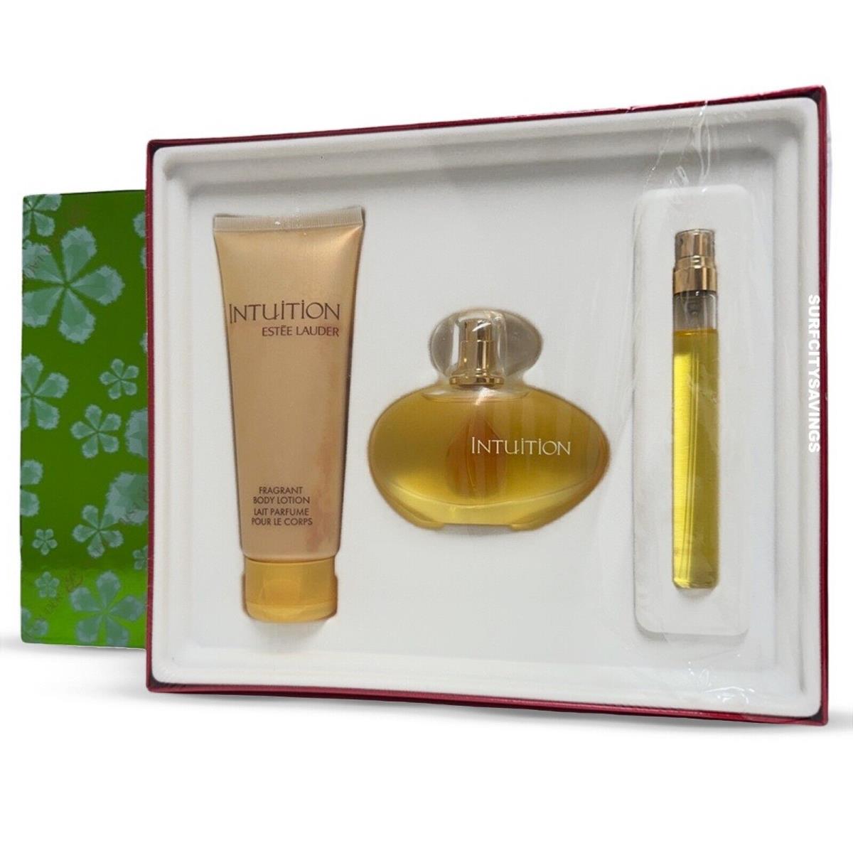 Estee Lauder Intuition Fragrance Set 1.7oz Edp Perfume Spray 3.4oz Lotion Rare