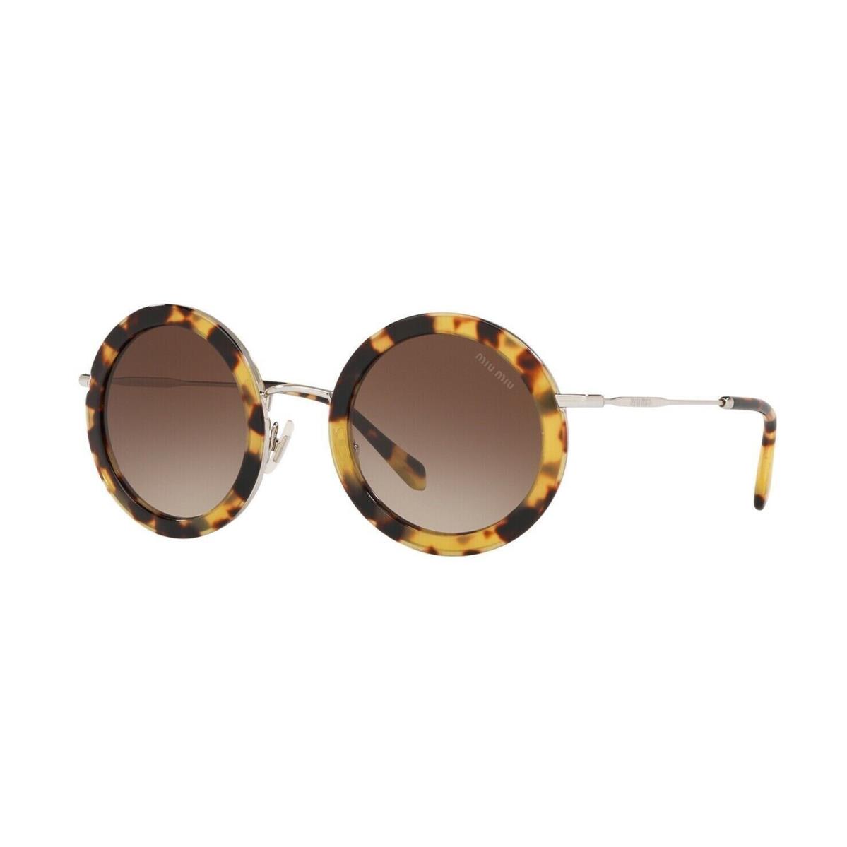 Miu Miu Ring Smu 59U Blonde Havana/brown Shaded 7S0-6S1 Sunglasses - Frame: Brown, Lens: Brown Shaded