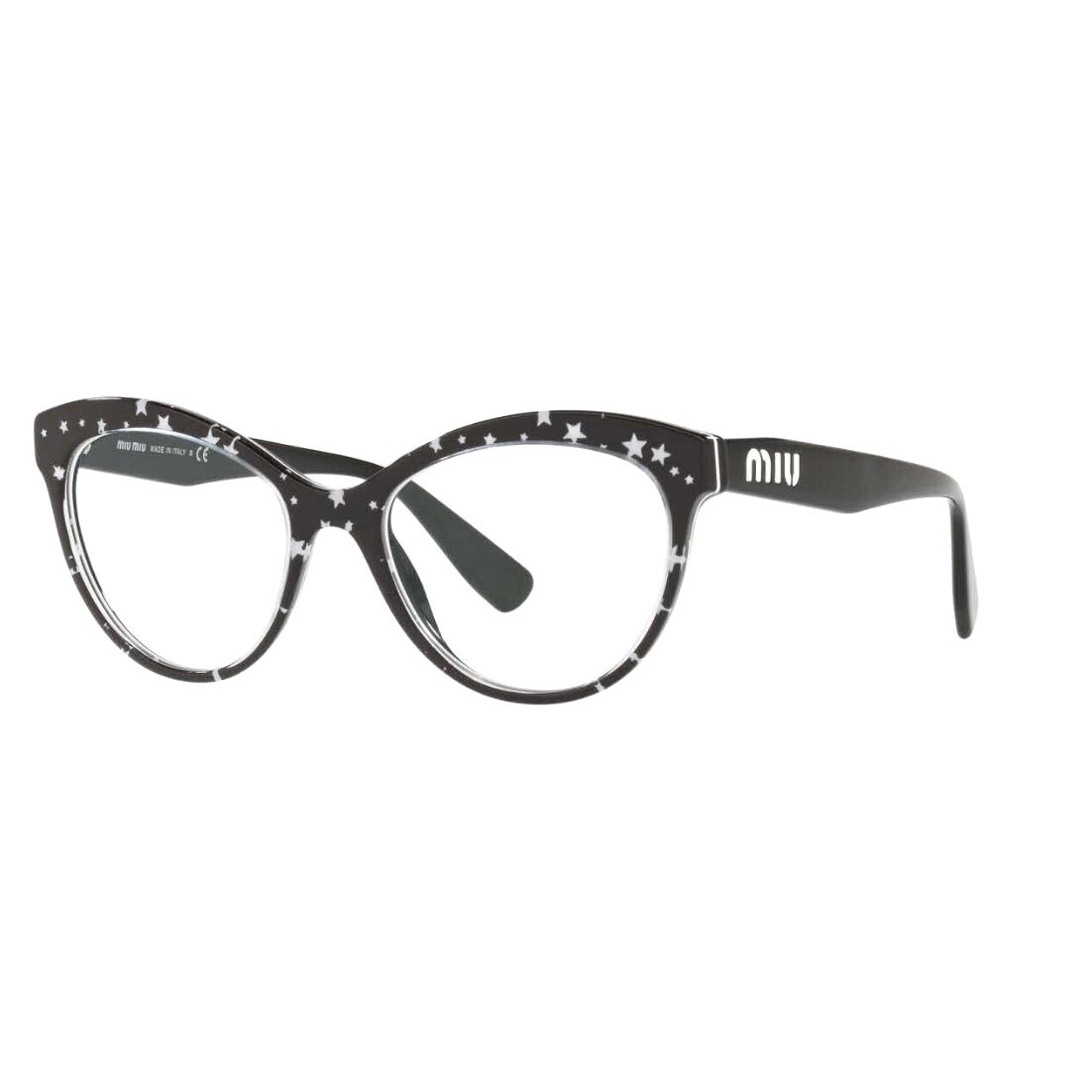 Miu Miu MU04RV 1381O1 53 Black Eyeglasses Optical Frame