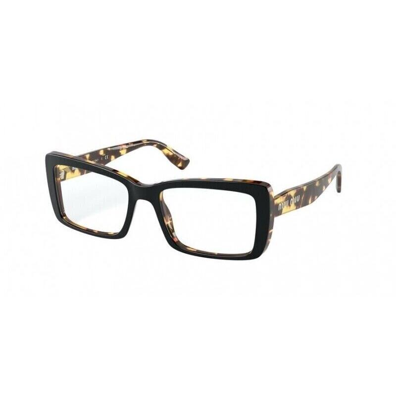 Miu Miu Eyeglasses MU03SV 389101 52 Black Rectangular Optical Fraem