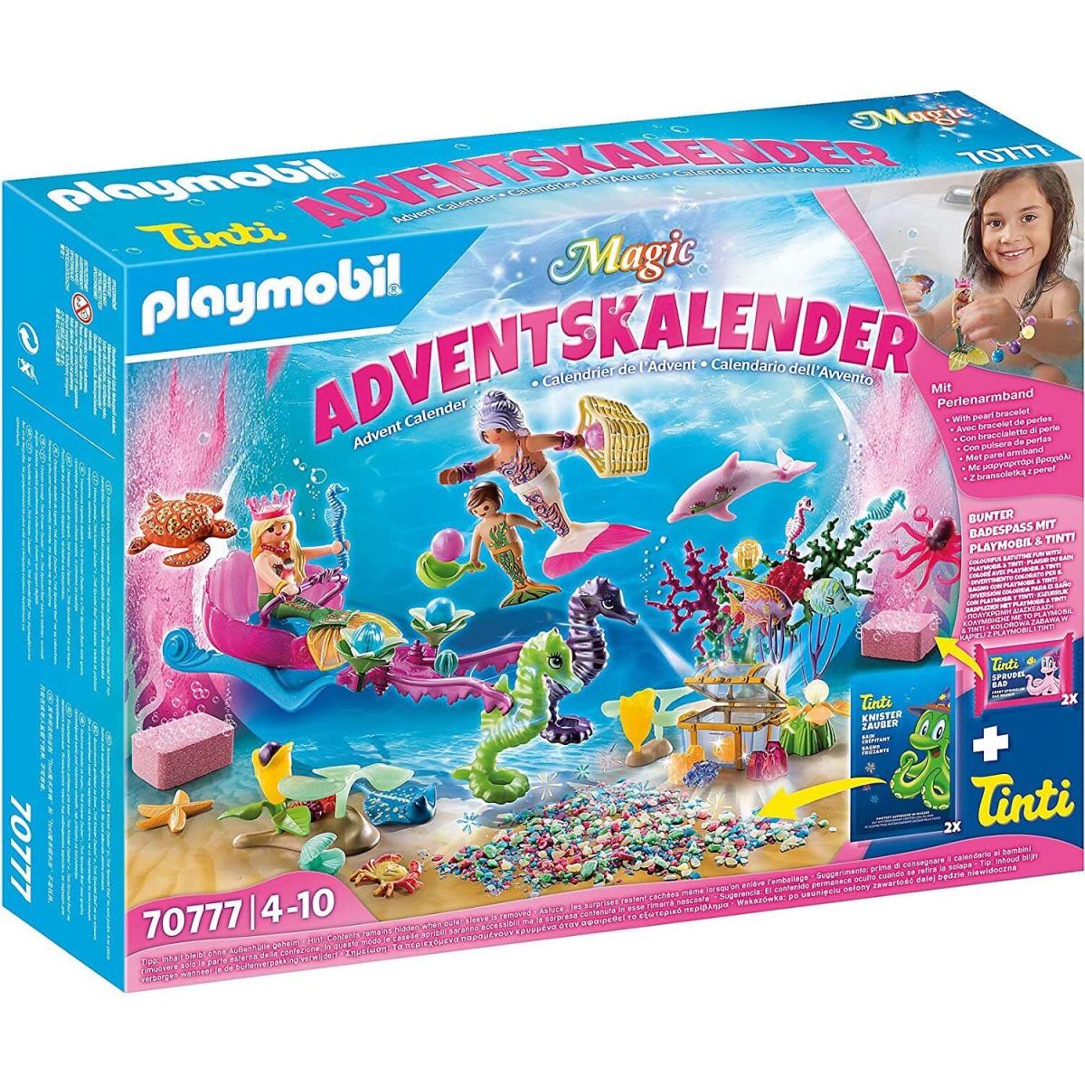 Playmobil 70777 Magical Mermaids Advent Calendar Turtle Dolphin Bath Toy