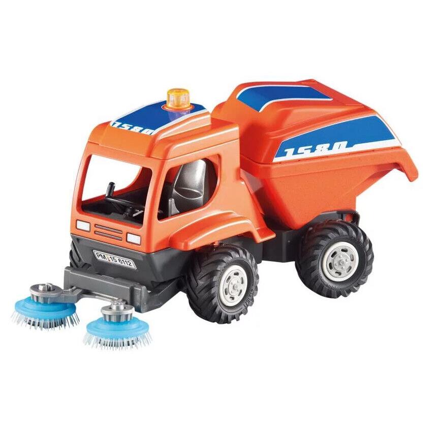 Playmobil 6509 Street Sweeper Vehicle City Road Dirt Orange Add ON