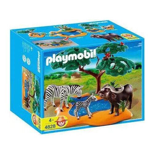 Playmobil 4828 Zoo African Wildlife Water Buffalo with Zebras Safari