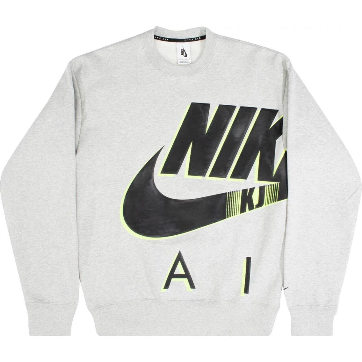 Nike x Kim Jones Men`s Fleece Crewneck Pullover Sweatshirt Gray S L DD0692-050