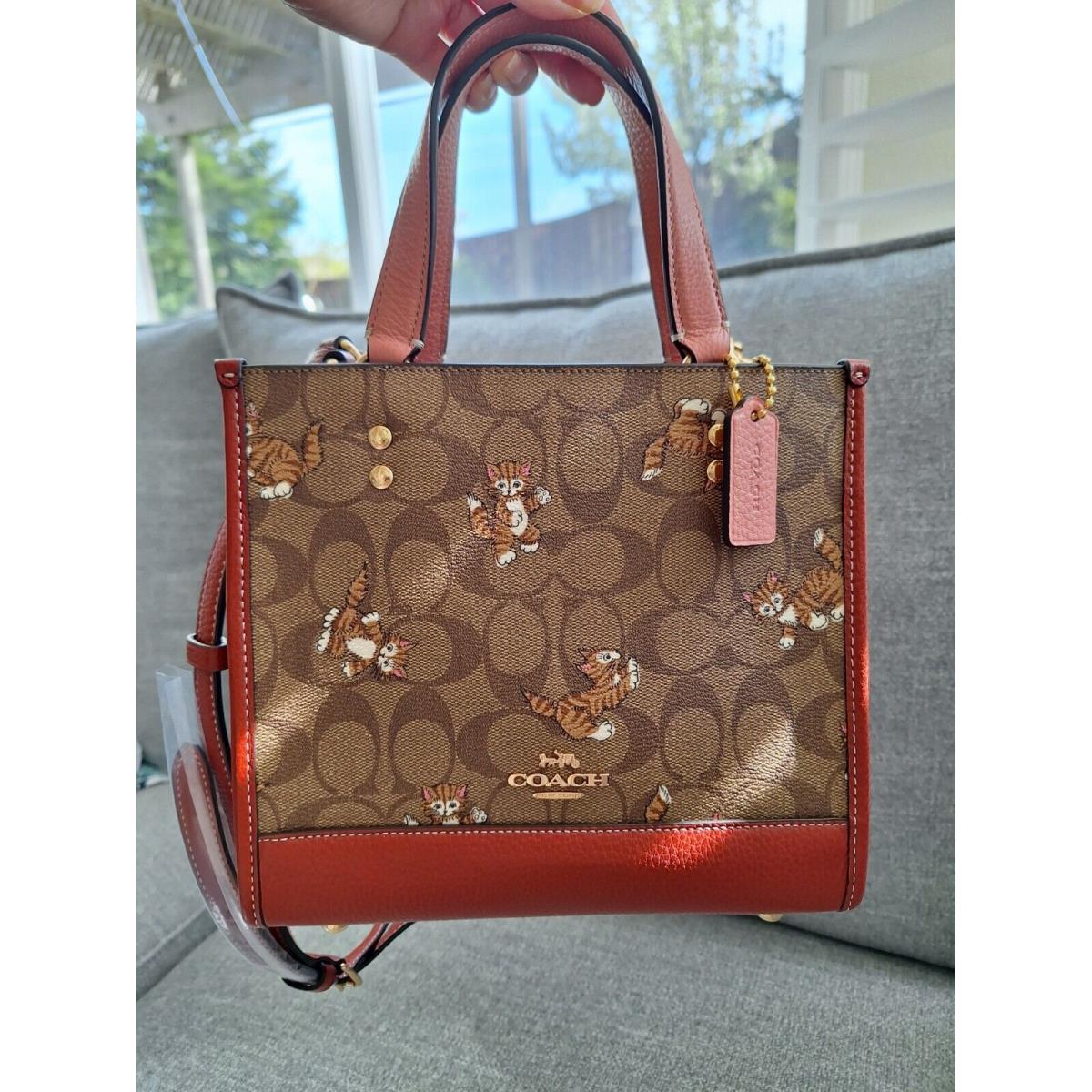 Coach Dempsey Tote hotsell 22 In Signature Canvas With Dancing Kitten Print CC424