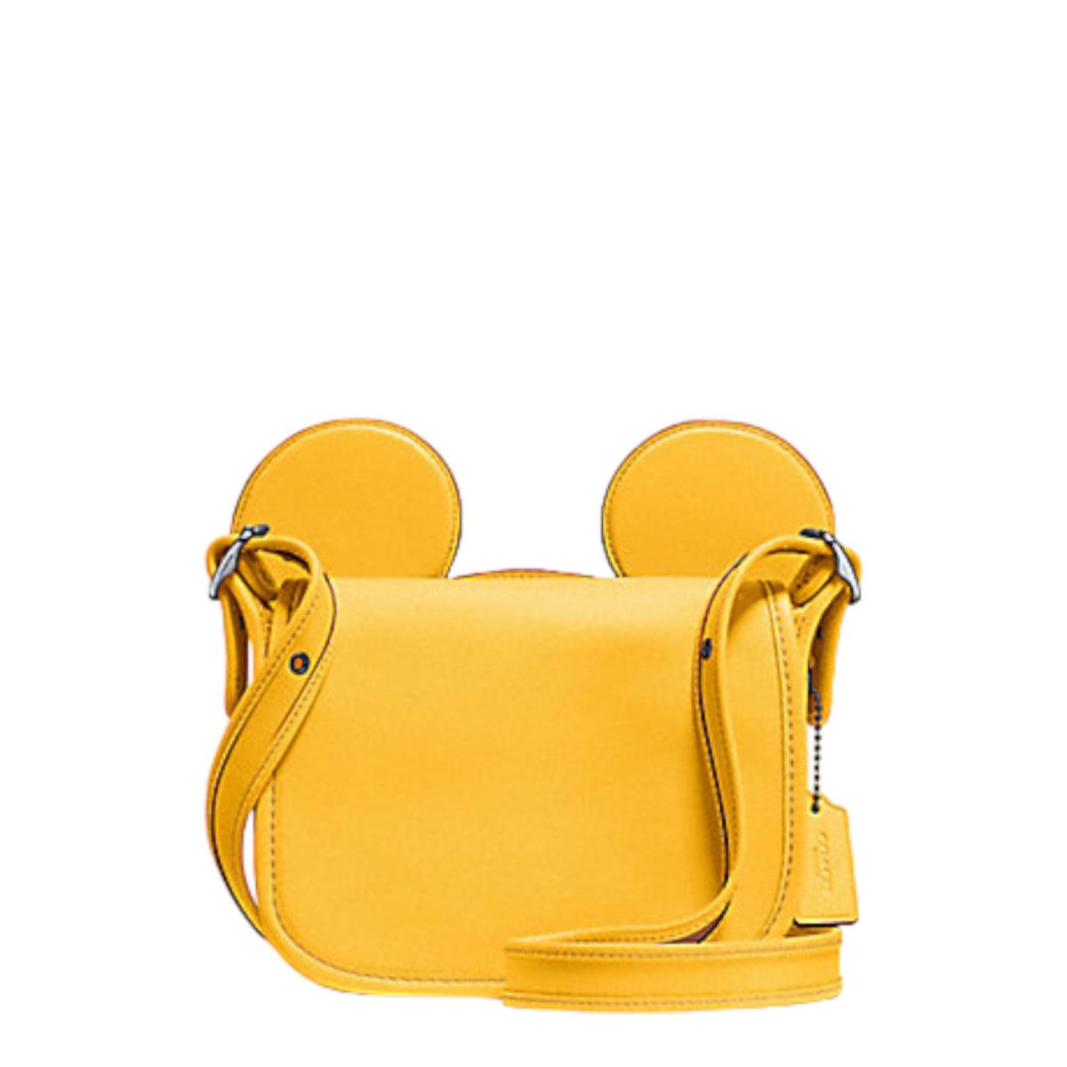 Nwt_disney X Coach Bag_F59369_Patricia Leather Purse_w Mickey Ears Banana - Exterior: Yellow