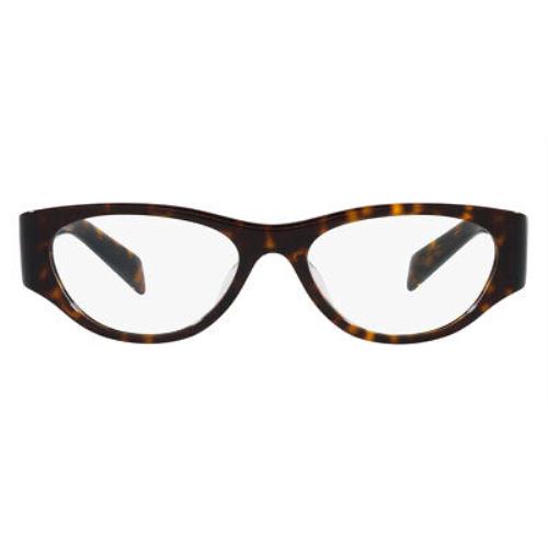 Prada PR 06ZVF Eyeglasses Women Tortoise Butterfly 53mm