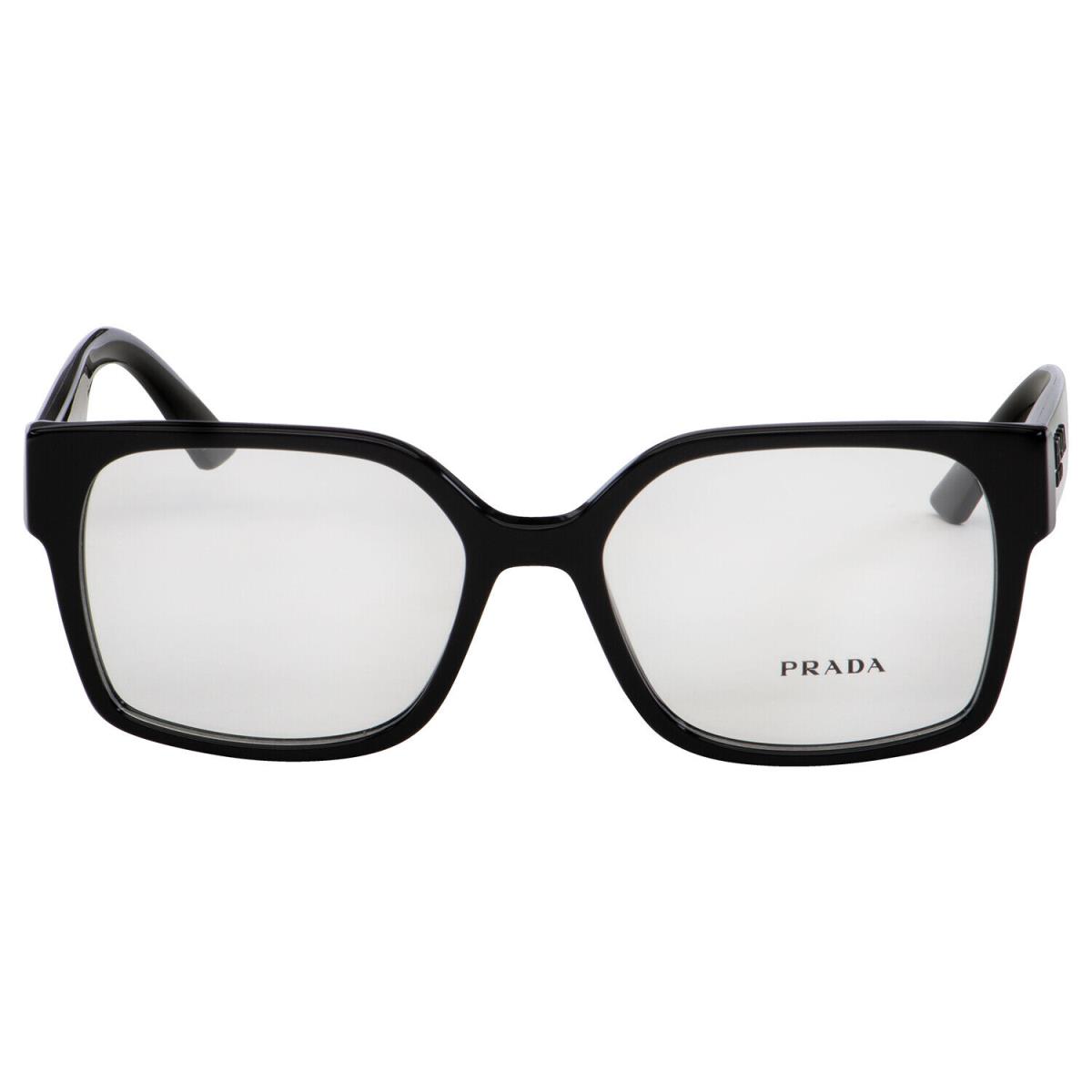 Prada PR 10WV 1AB1O1 Black Plastic Rectangle Eyeglasses 54mm