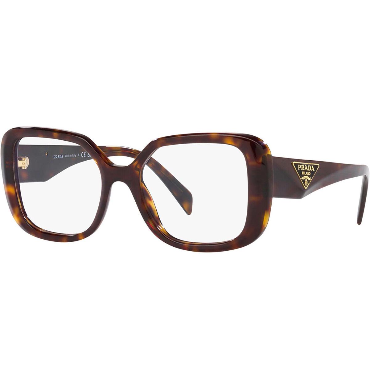 Prada PR 10ZV 2AU1O1 Tortoise Plastic Square Eyeglasses 51mm