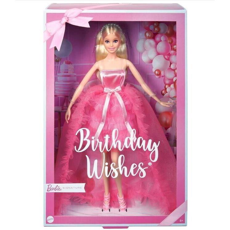 Barbie Birthday Wishes Doll W/blonde Hair Pink Satin Tulle Dress 2023