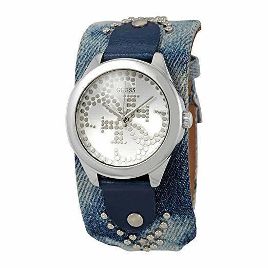 Guess W1141L1 Women`s Wristwatch Heartbreaker Casual Silver Usa Selller
