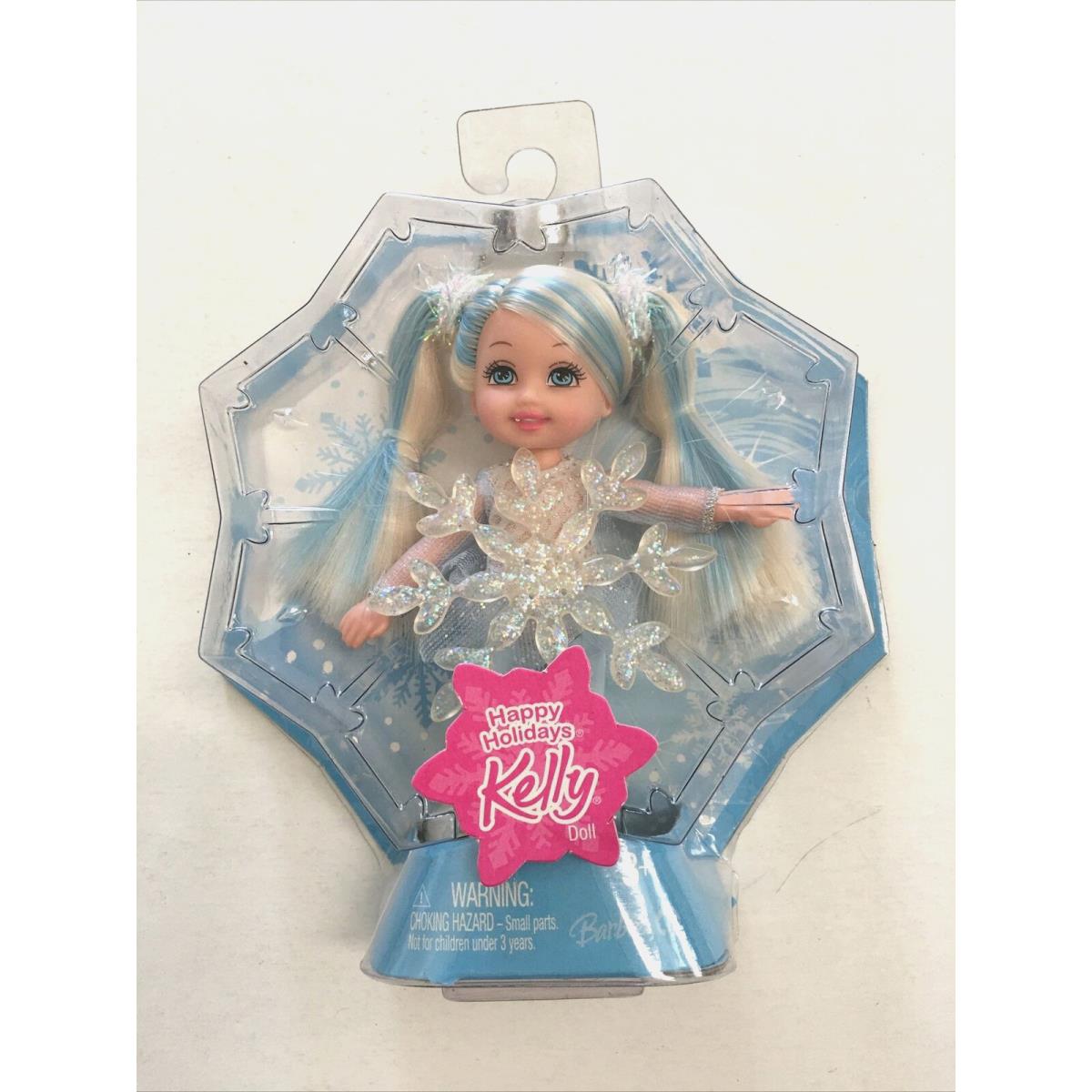 Barbie Kelly Doll Snowflake Ice Happy Holidays 2008 Ornament Box Shape