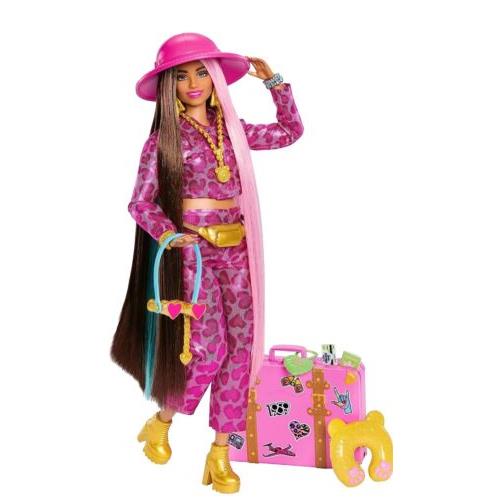 Travel Barbie Doll with Safari Fashion Barbie Extra Fly Pink Animal