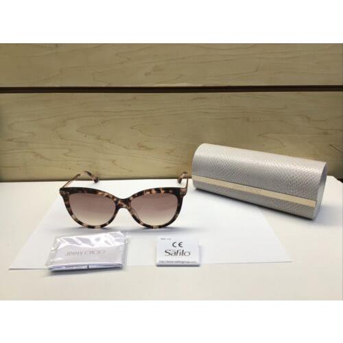 Jimmy Choo Axelle/g/s OT4 Havana Pink Women`s Gradient Sunglasses Frame 56mm