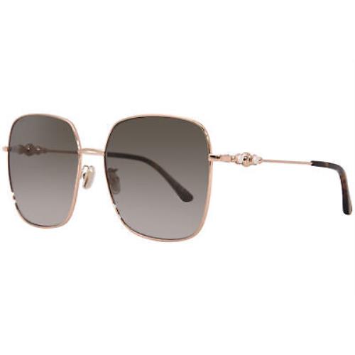 Jimmy Choo Amora/f/sk 0J5G Sunglasses Women`s Gold Copper/brown Gradient 60mm