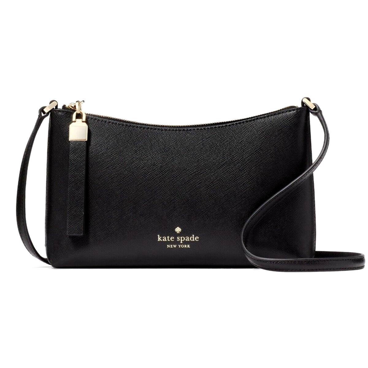 New Kate Spade Sadie Crossbody Saffiano Leather Black with Dust Bag