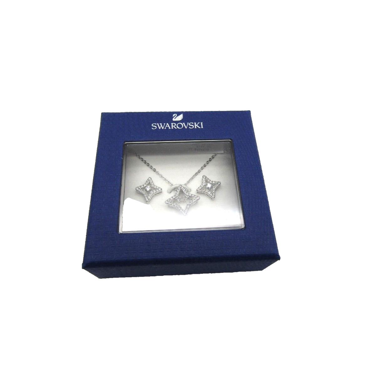 Swarovski Crystal Necklace/stud Earring Set Retails For