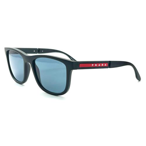 Prada Sps 04X DG0-09R Black Sunglasses 54-18 145 - Frame: Black, Lens: Blue