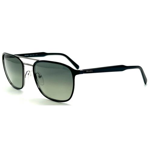 Prada Spr 75V YDC-2D0 Black Sunglasses 56-20 145 - Frame: Black, Lens: Green
