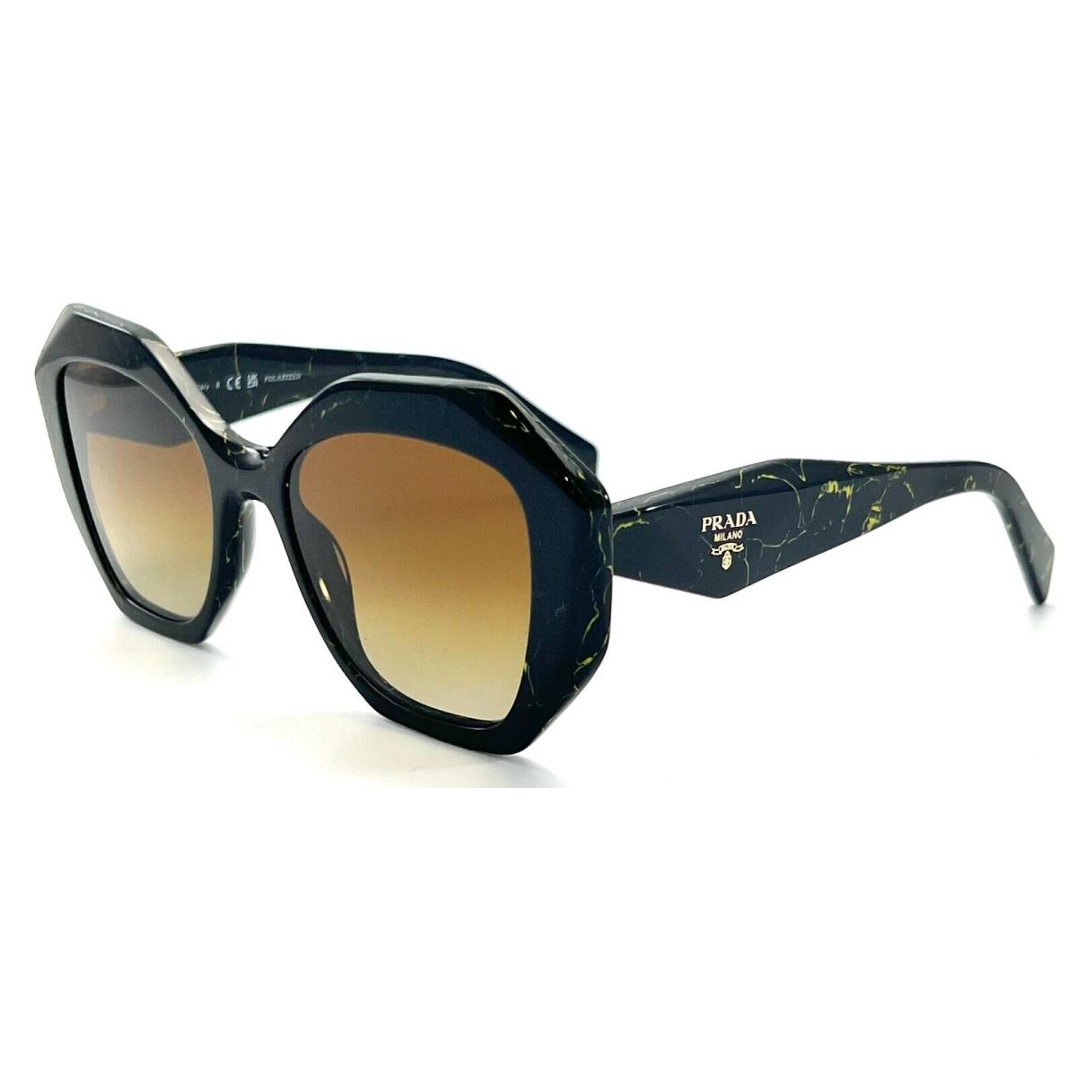 Prada Spr 16W 19D-6E1 Black Polarized Sunglasses 53-20 145 - Frame: Black, Lens: Brown