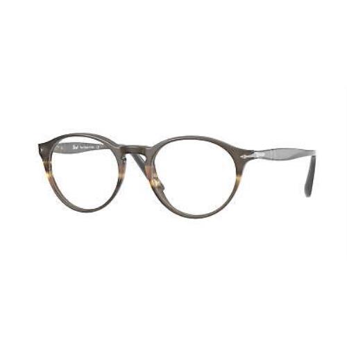 Persol PO3092V 9064 Phantos Black Striped Grey Demo Lens 50 mm Men`s Eyeglasses