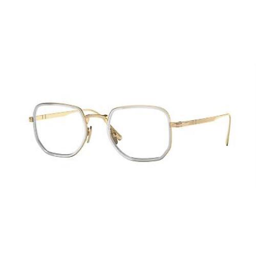 Persol PO5006VT 8005 Irregular Gold Silver Demo Lens 45 mm Unisex Eyeglasses