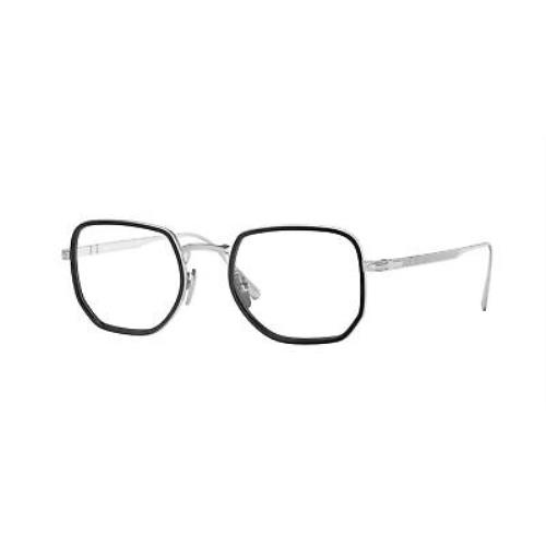 Persol PO5006VT 8006 Irregular Silver Black Demo Lens 45 mm Unisex Eyeglasses