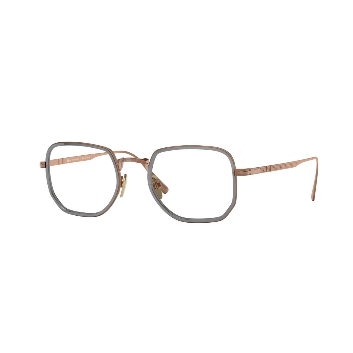 Persol PO5006VT 8007 Irregular Brown Gunmetal Demo Lens 45 mm Unisex Eyeglasses