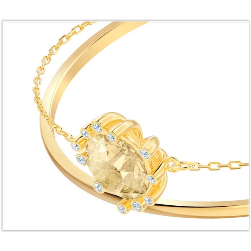 Swarovski Olive Bangle Bracelet Crystal Gold Tone 5460990