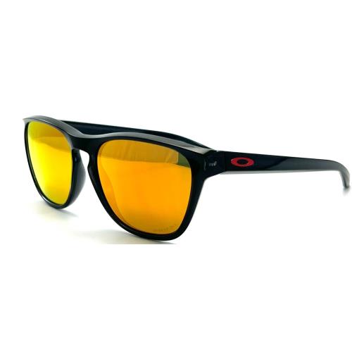 Oakley Manorburn OO9479-0456 Black Sunglasses 56-17 149 - Frame: Black, Lens: Orange