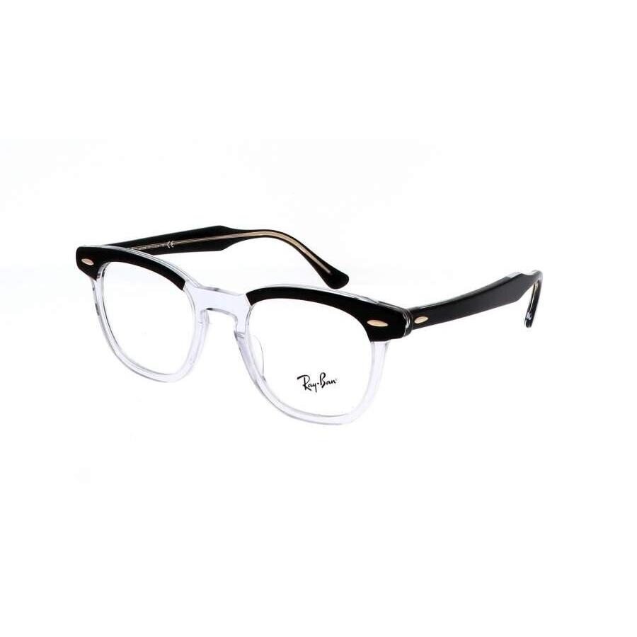 Ray-ban RB5398 2034 Hawkeye Square Black On Crystal Eyeglasses