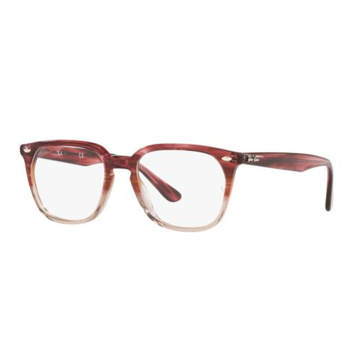 Ray Ban Eyeglasses RB4362V 8145 Gradient Bordeaux Havana Optical Frame 51-18-145 - Frame: Red