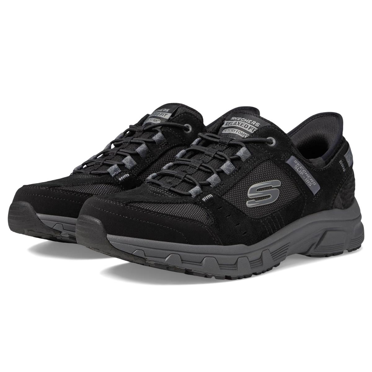 Man`s Shoes Skechers Oak Canyon Consistent Winne Hands Free Slip Black