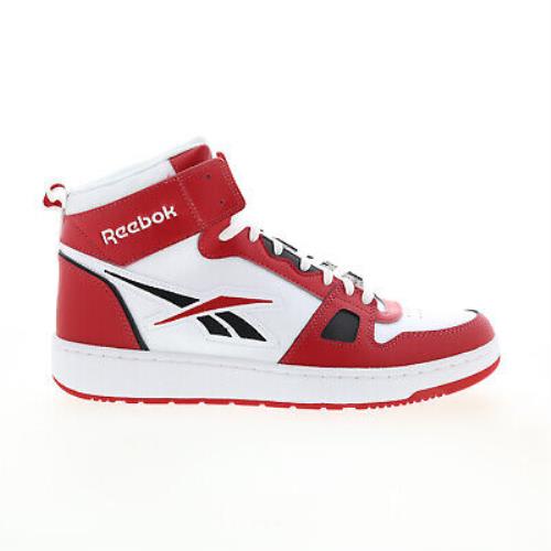 Reebok Resonator Mid Mens Red Leather Lace Up Lifestyle Sneakers Shoes - Red
