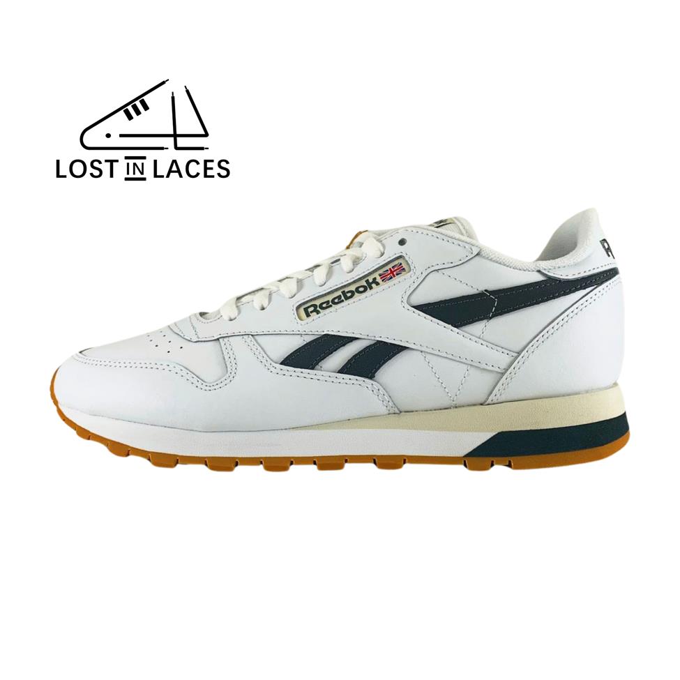 Reebok Classic Leather White Pure Grey Gum Sneakers Shoes Men`s Sizes