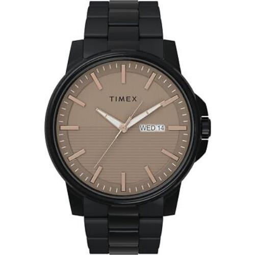 Timex Classics Black Stainless Steel Mens Watch TW2V21000