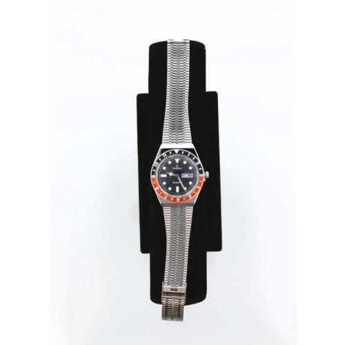 Timex Q 1979 Reissue 38 mm Silver Blue Orange Wristwatch