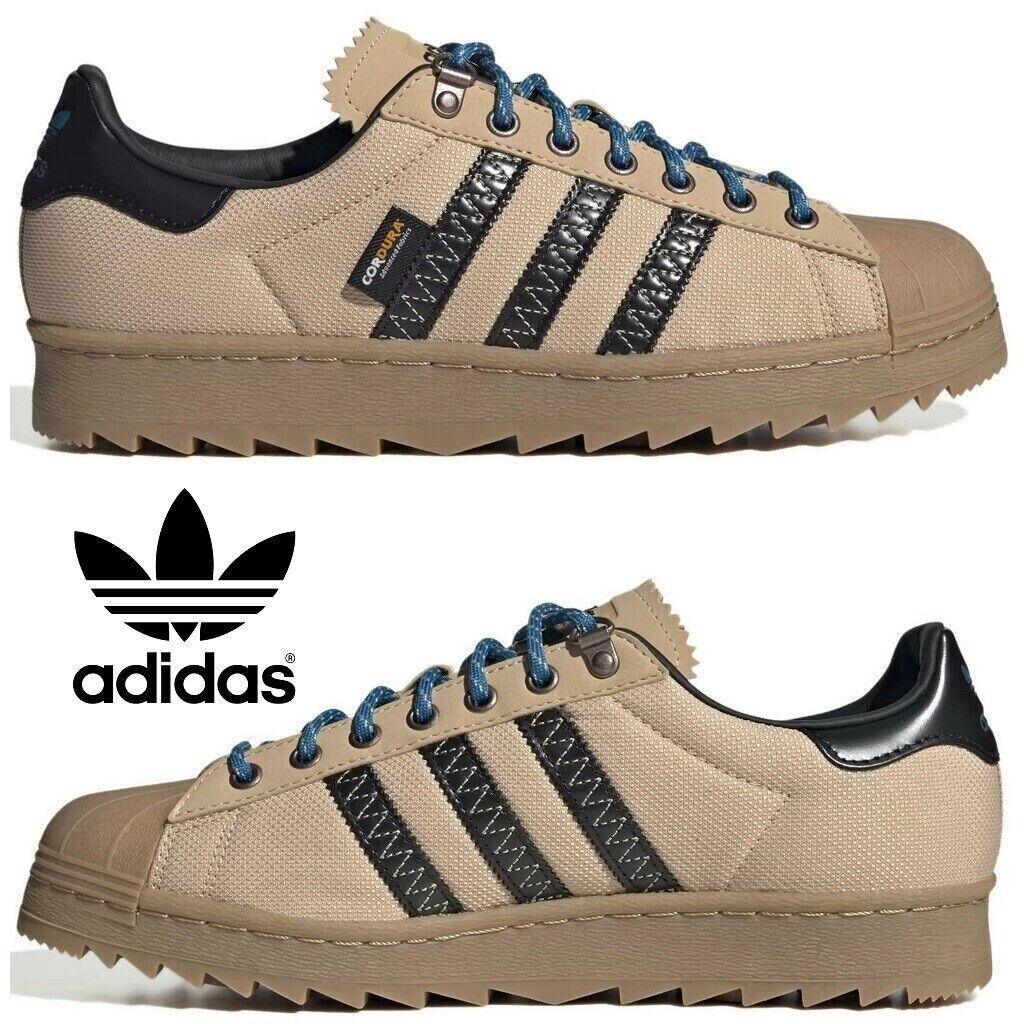 Adidas Originals Superstar Ripple Men`s Sneakers Comfort Sport Casual Shoes - Brown