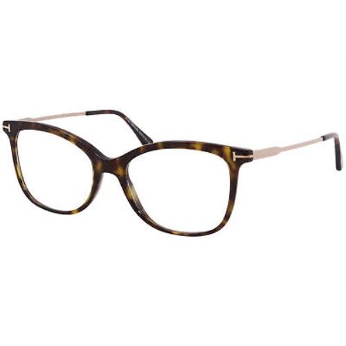 Tom Ford TF5510 052 Eyeglasses Women`s Havana/rose Gold Full Rim Optical Frame