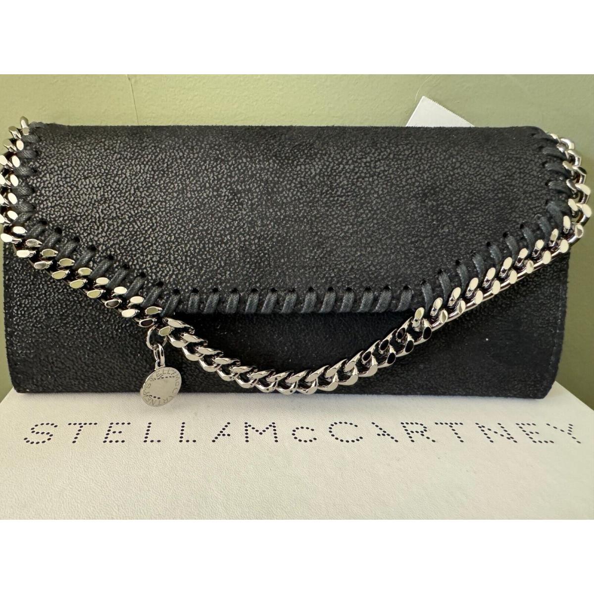 Stella Mccartney Large Black Vegan Suede Bifold Hardware Wallet Box