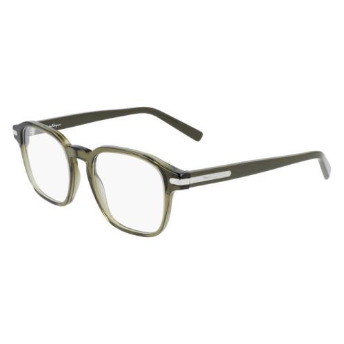 Salvatore Ferragamo SF 2878 322 Crystal Khaki Eyeglasses 50/19/150