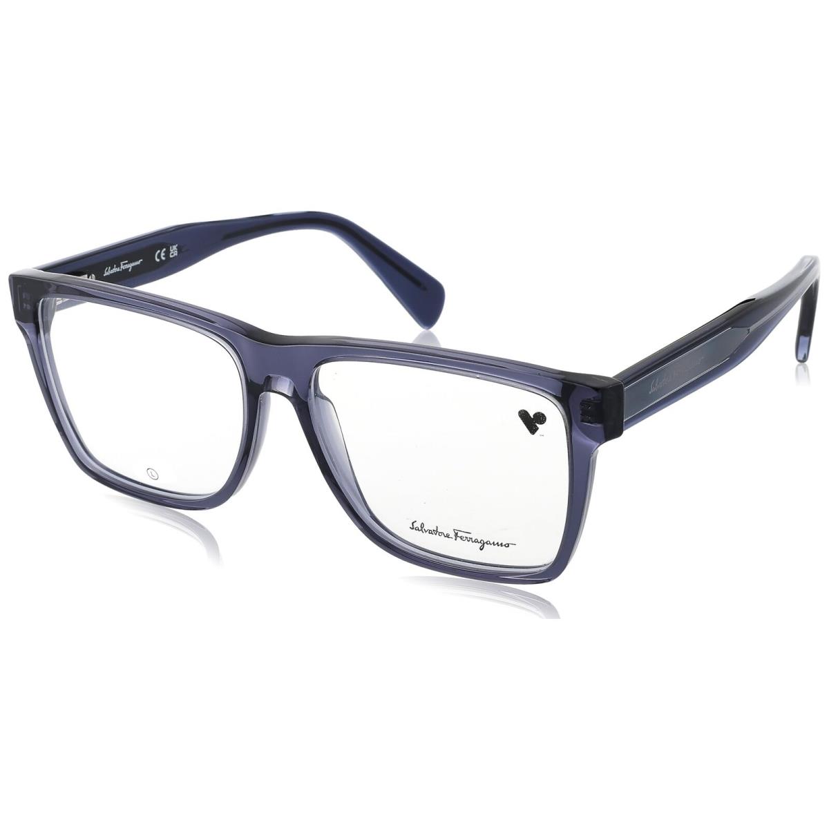 Salvatore Ferragamo SF 2953 420 Crystal Navy Eyeglasses 56/15/145