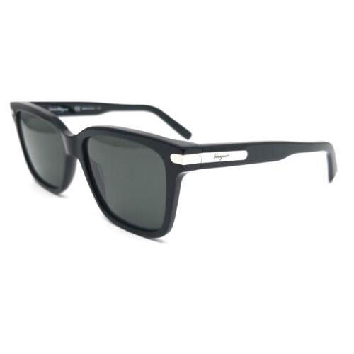 Salvatore Ferragamo SF 917S 001 Black Sunglasses with Green Lenses