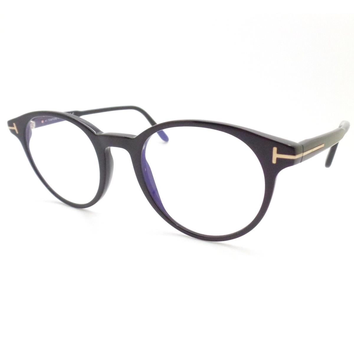 Tom Ford TF 5695 001 Black 47mm Blue Block Frames