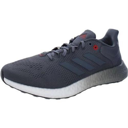 Adidas Men`s Pureboost 21 Support Running Shoes Grey Vivid Red 11 D M