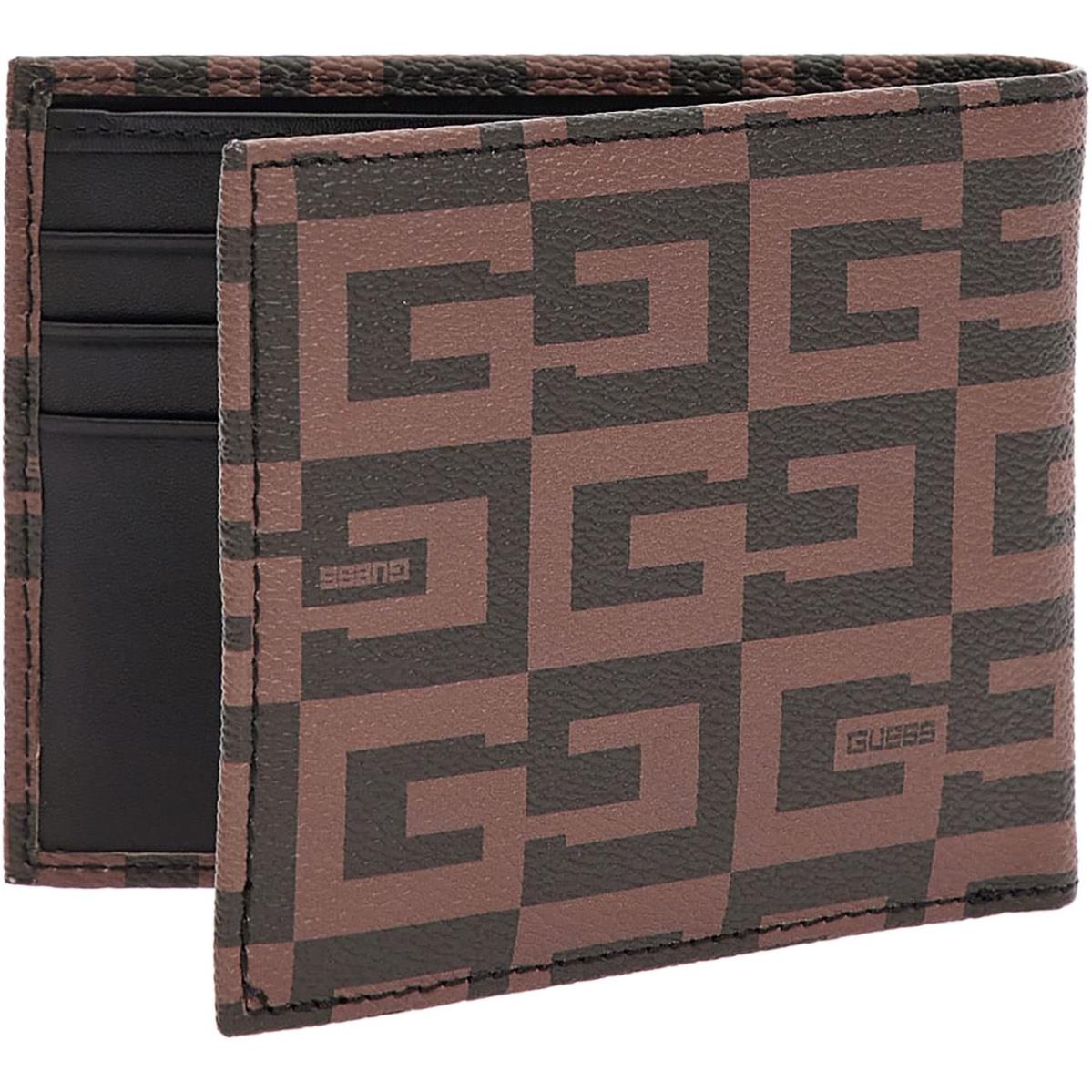 Guess Vezzola Mens Smart Wallet In Black Brown