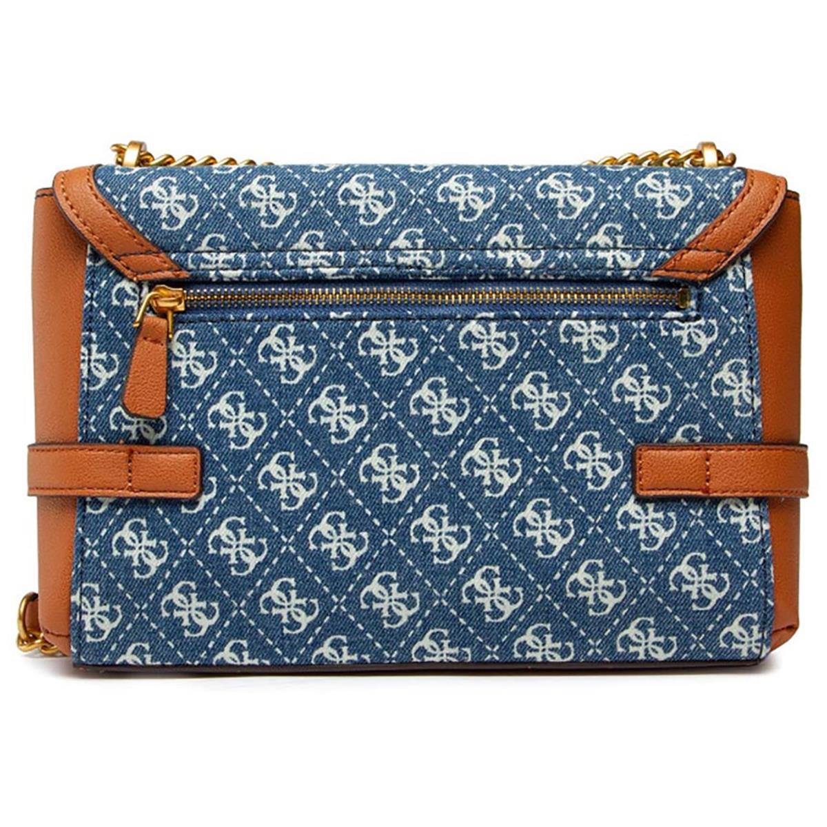 Guess Zadie Convertible Womens Crossbody Bag In Denim